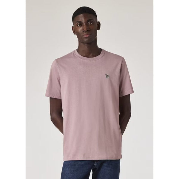 Paul Smith Organic Cotton Zebra Logo T-Shirt In Powder Pink