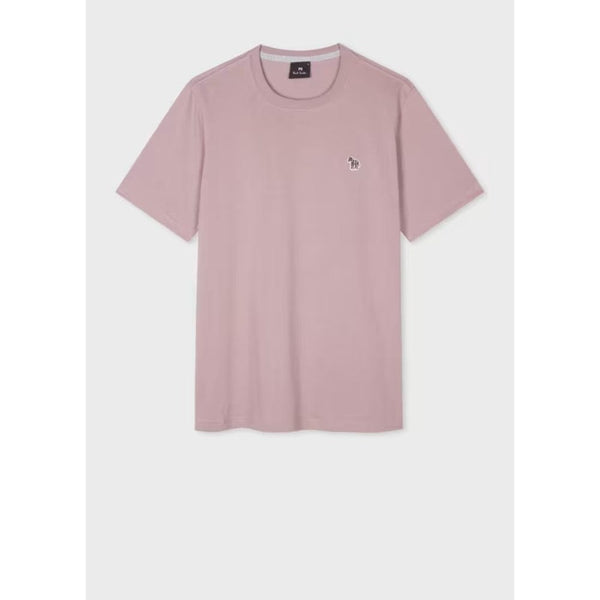 Paul Smith Organic Cotton Zebra Logo T-Shirt In Powder Pink