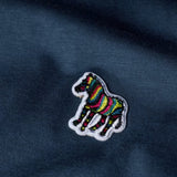 Paul Smith Organic Cotton Zebra Logo T-Shirt In Washed Navy