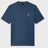 Paul Smith Organic Cotton Zebra Logo T-Shirt In Washed Navy