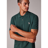 Paul Smith Organic Cotton Zebra Polo Shirt In Dark Green