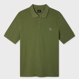 Paul Smith Organic Cotton Zebra Polo Shirt In Khaki Green