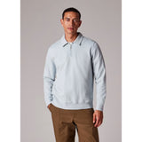 Paul Smith Organic Cotton Zip-Neck Sweatshirt In Light Blue