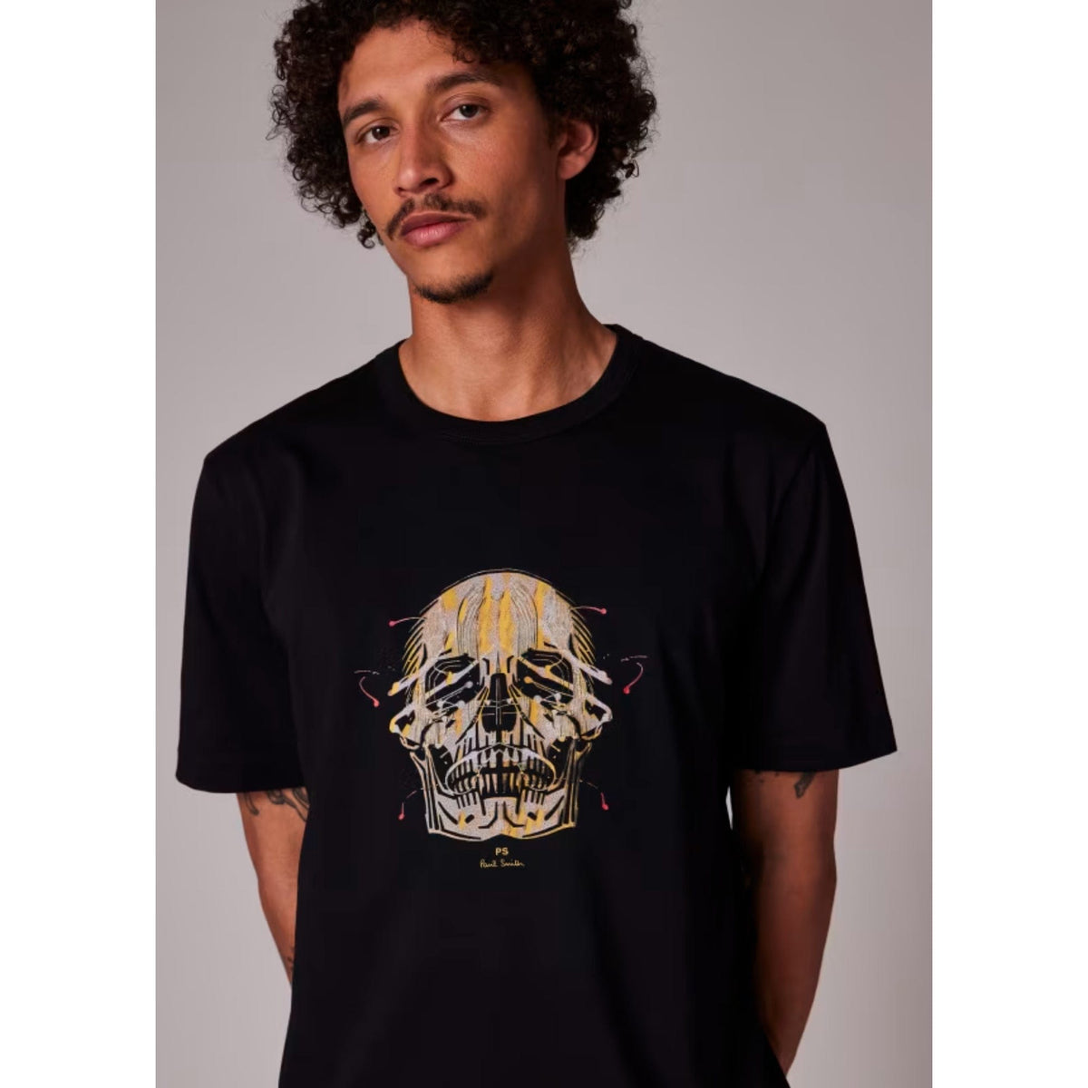 Paul Smith Reg Fit Short Sleeve Multi Skull T-Shirt In White