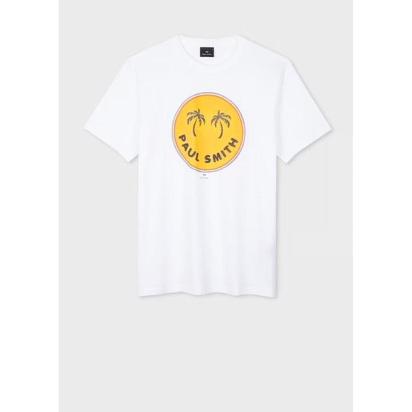 Paul Smith 'Palm Trees' Print T-Shirt In White