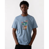 Paul Smith Regular Fit Cactus Graphic T-Shirt In Greyish Blue