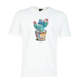 Paul Smith Regular Fit Cactus T-Shirt In White