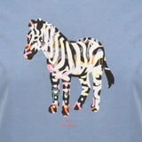Paul Smith Regular Fit Large Zebra T Shirt In Blue