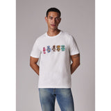 Paul Smith Regular Fit 'Robots' T-Shirt In White