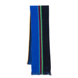 Paul Smith Reversible 'Sports Stripe' Scarf In Blue