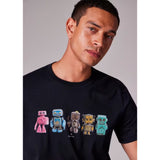 Paul Smith 'Robots' T-Shirt In Blue