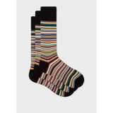 Paul Smith 'Signature Stripe' Socks Three Pack In Multi