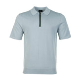 Paul Smith Sport Stripe Knitted Short Sleeve Polo Shirt In Blue