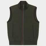 Paul Smith 'Sports Stripe' Mixed Media Gilet In Green