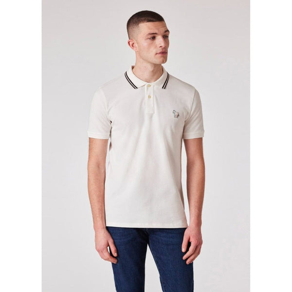 Paul Smith Stretch-Cotton 'Broad Stripe Zebra' Polo Shirt In Ecru