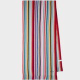 Paul Smith 'Swirl' Double-Sided Wool Scarf in Multicolour