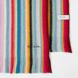 Paul Smith 'Swirl' Double-Sided Wool Scarf in Multicolour