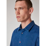 Paul Smith Tailored-Fit Mid-Wash Denim Shirt