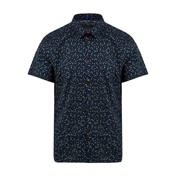 Paul Smith Tailored Fit Short Sleeve Shirt In Very Dark Navy