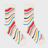Paul Smith Women's Cotton-Blend Swirl Socks White