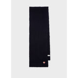 Paul Smith Women's Lambswool 'Swirl' Heart Scarf In Navy Blue