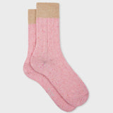 Paul Smith Women's Pink Cotton-Blend Cable Knit Socks