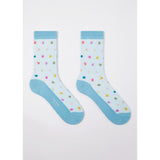 Paul Smith Women's Sheer Polka Dot Socks In Blue