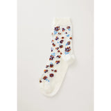 Paul Smith Womens Damask Rose Socks In White