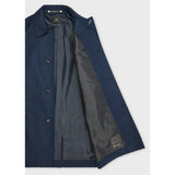 Paul Smith Wool-Blend Check Coat In Dark Navy