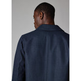 Paul Smith Wool-Blend Check Coat In Dark Navy