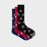 Paul Smiths 'Cycling Rabbits' Motif Socks Three Pack