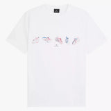 PS Paul Smith Regular Fit Bike Print T-Shirt, Whites