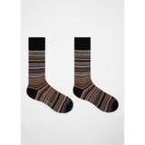 Signature Stripe Cotton-Blend Pique Socks In Multicolour