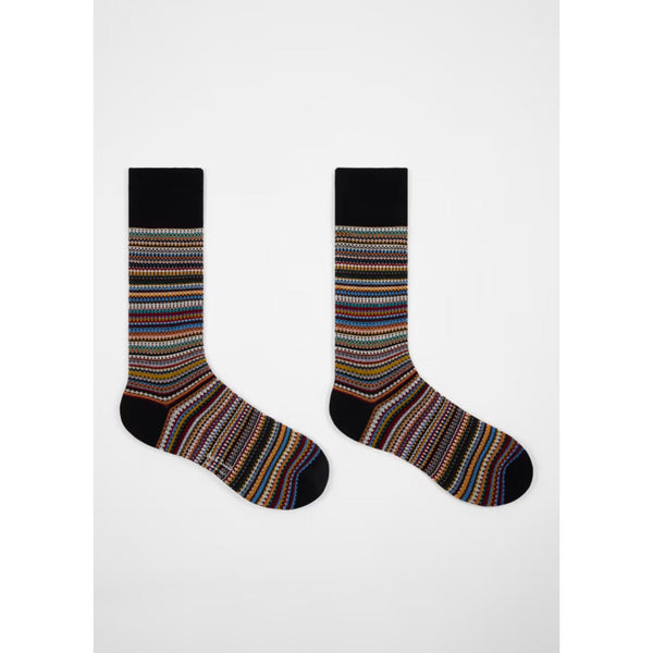 Signature Stripe Cotton-Blend Pique Socks In Multicolour