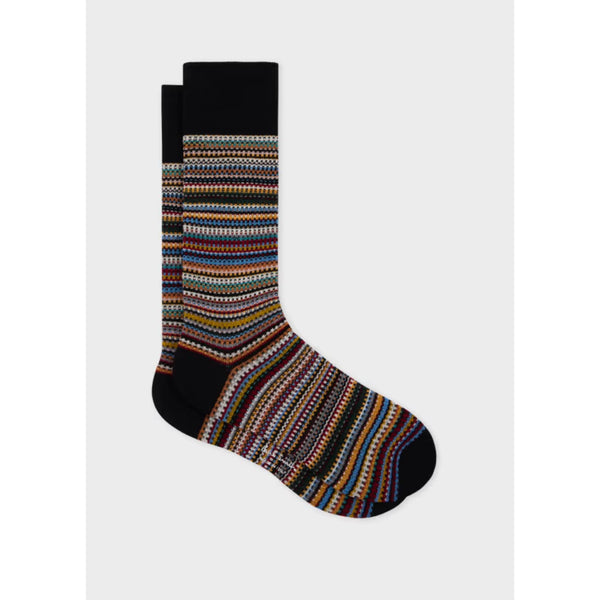 Signature Stripe Cotton-Blend Pique Socks In Multicolour