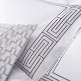 Peacock Blue Hotel Tropea Grey Oxford Pillowcase