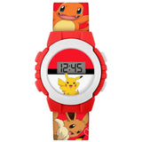 Pokémon Character Digital Watch In Red