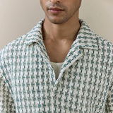 Percival Freddie Crochet Boxy Shirt In Green
