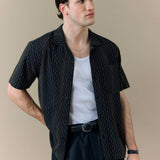 Percival Leland Cuban Shirt Black
