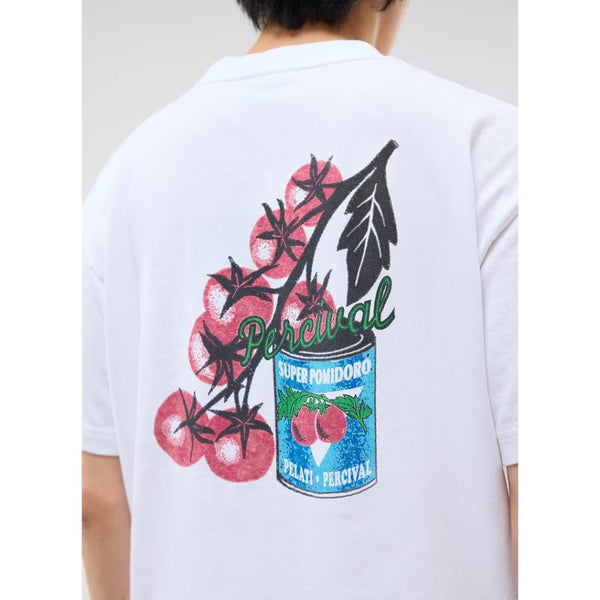 Percival Pomidoro Backprint Oversized Tee In White