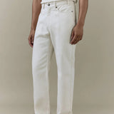 Percival Straight Leg Denim Jeans In Cream
