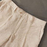 Percival Tailored Linen Trousers in Stone