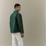 Percival Vintage Wash Oliver Chore Jacket In Forest