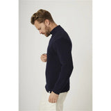 Peregrine Foxton Zip Neck Jumper in Navy