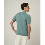 Peregrine Textured Cotton Polo Shirt in Lovat Green