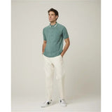 Peregrine Textured Cotton Polo Shirt in Lovat Green