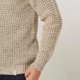 Peregrine Waffle Crew Jumper in Skiddaw