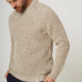 Peregrine Waffle Crew Jumper in Skiddaw