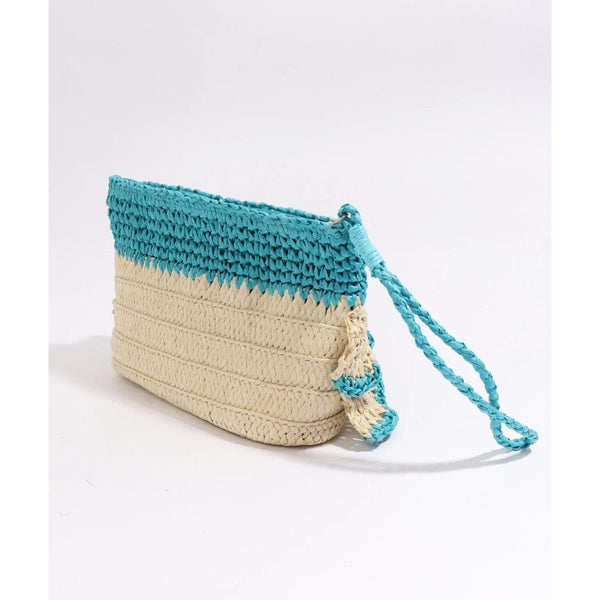 Pia Rossini Saffira Clutch Bag In Turquoise