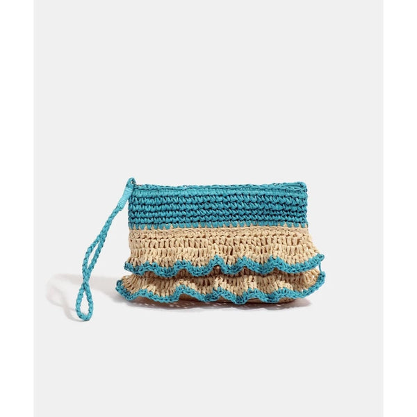 Pia Rossini Saffira Clutch Bag In Turquoise